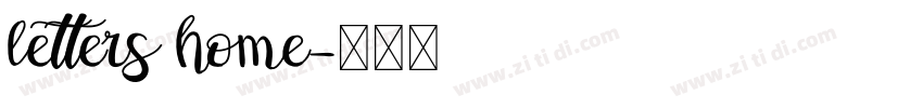 letters home字体转换